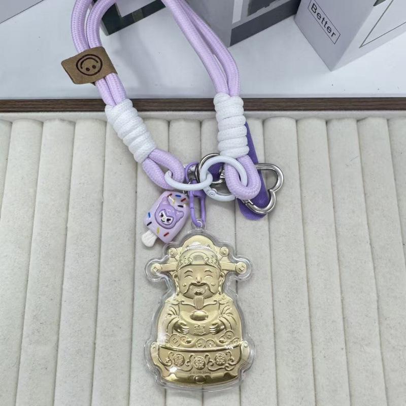 Shuibei 999 Pure Gold Fa Ingot Lucky Keychain & Phone Strap Pendant Without Gold