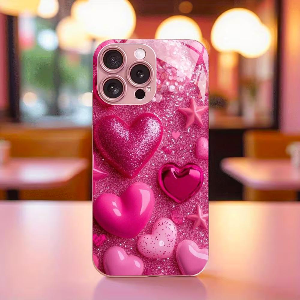 Colorful For Electroplated Glass Phone Case For iPhone 17 16 15 14 13 12 11 Pro Max Plus 16E 17Air Cover
