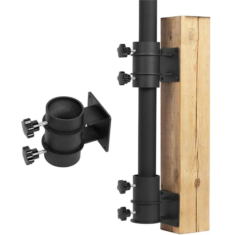 Metallischer Schirmständer Schirm Deckmontage Feststehend Terrassen Schirmhalter für Eckzäune Innenhöfe Passend Durchmesser 2 Zoll