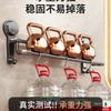 Suction cup towel rack, toilet non-punching bathroom towel double bar rack, toilet wall hanging bath towel storage hanger