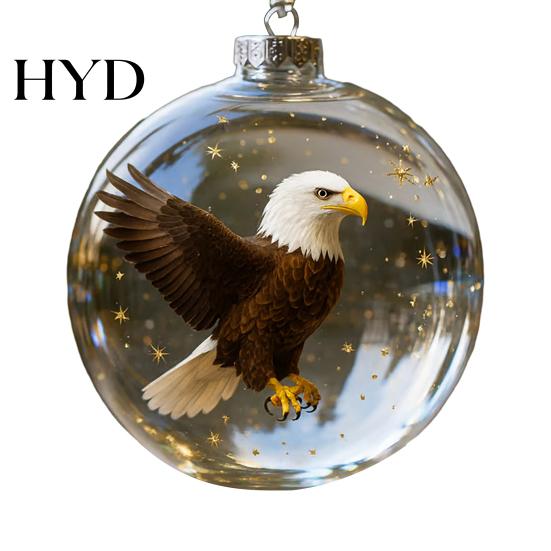 Handmade Glass Christmas Decorations Bird Acrylic Ornaments 2D Cardinals Animal Tree Elegant Decor Handcrafted Holiday Hanging for Home 3D Balls