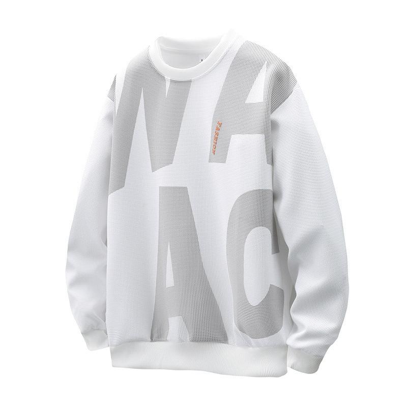 Men's Autumn and Winter Casual Loose Sweater Crew Neck Long Sleeve Top