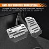 2PCS Non-Slip Car Pedal Covers, Automatic Transmission Gas Pedal Pads Kit, Aluminum Alloy Brake Pedals Set For Car Safety, Universal Replacement