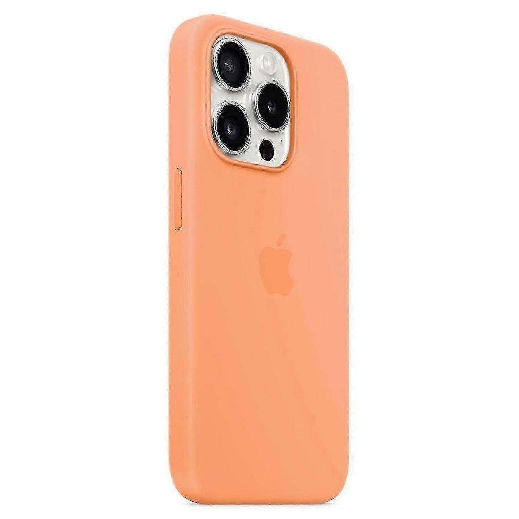 Pomarańczowe etui do iPhone'a 15 Pro Max - Magnetyczny silikonowy design z MagSafe