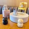 Kawaii Resin Cat Anime Figure Cat Family Kitten Toys Car Ornament Q Version Cute Cat Model Figurines Decoration