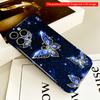 2DFlat Blue Gem Butterflies on Starry Night All inclusive film hard iPhone case, compatible with iPhone 18 Pro Max 17 16 15 14 13 12 11
