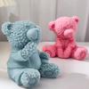 Candle Mold for Candle Making Sitting Bear Silicone Mold for Aromatherapy Plaster Colored Gypsum Mould DIY Crafts