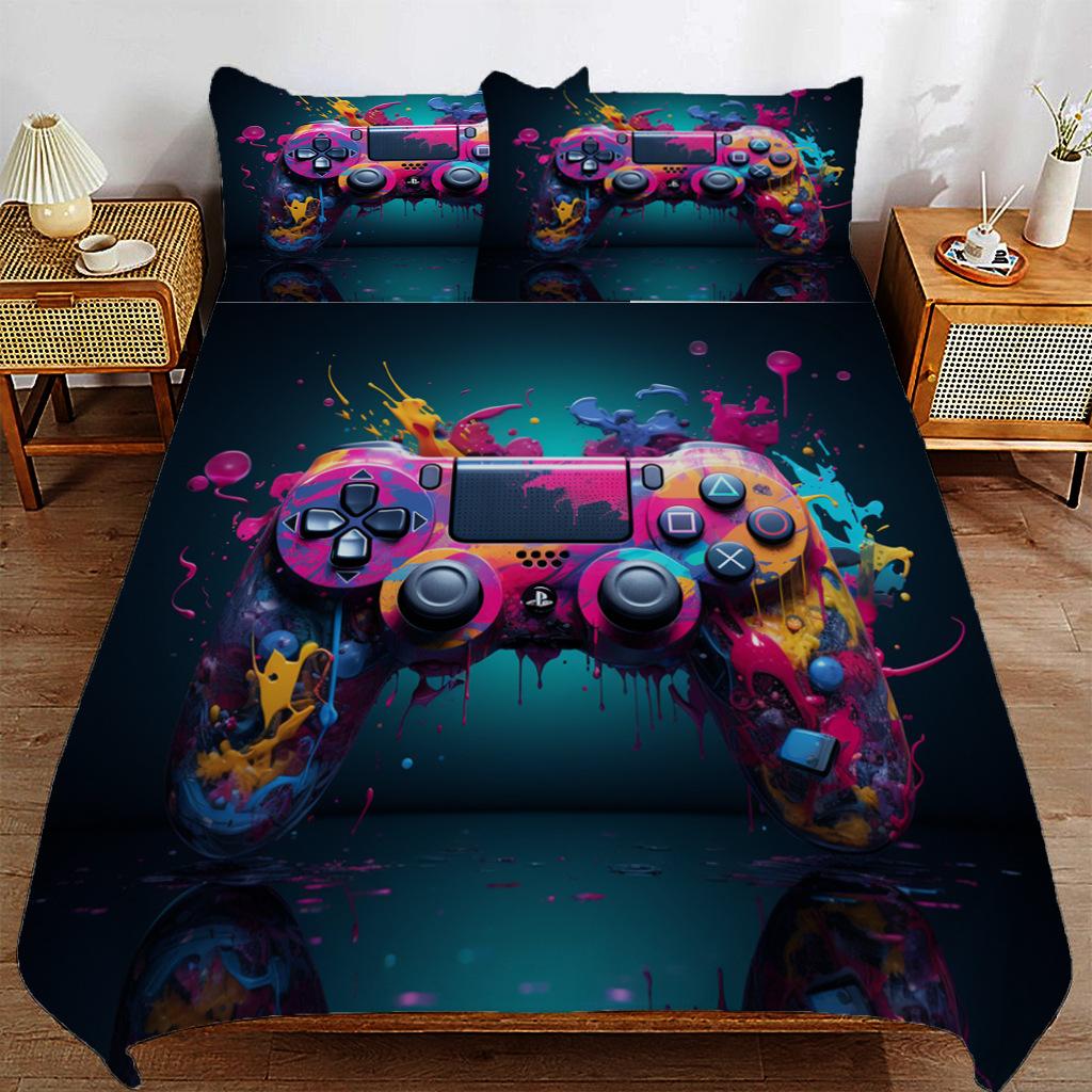 

Киберпанк Игра Фэнтези Комплект из трех предметов для кровати, Постельное белье, Постельное белье с цифровой печатью 135*200