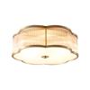Led bedroom ceiling lamp post modern minimalist model room all copper lamps Hong Kong style light luxury study bedroom lamp
