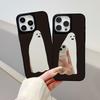 Mirror Phone Case for iPhone 15 11 13 14 for 15 16 Pro Max 12 13 16 Pro Cloud Flower and Animal Cute Style Phone Case