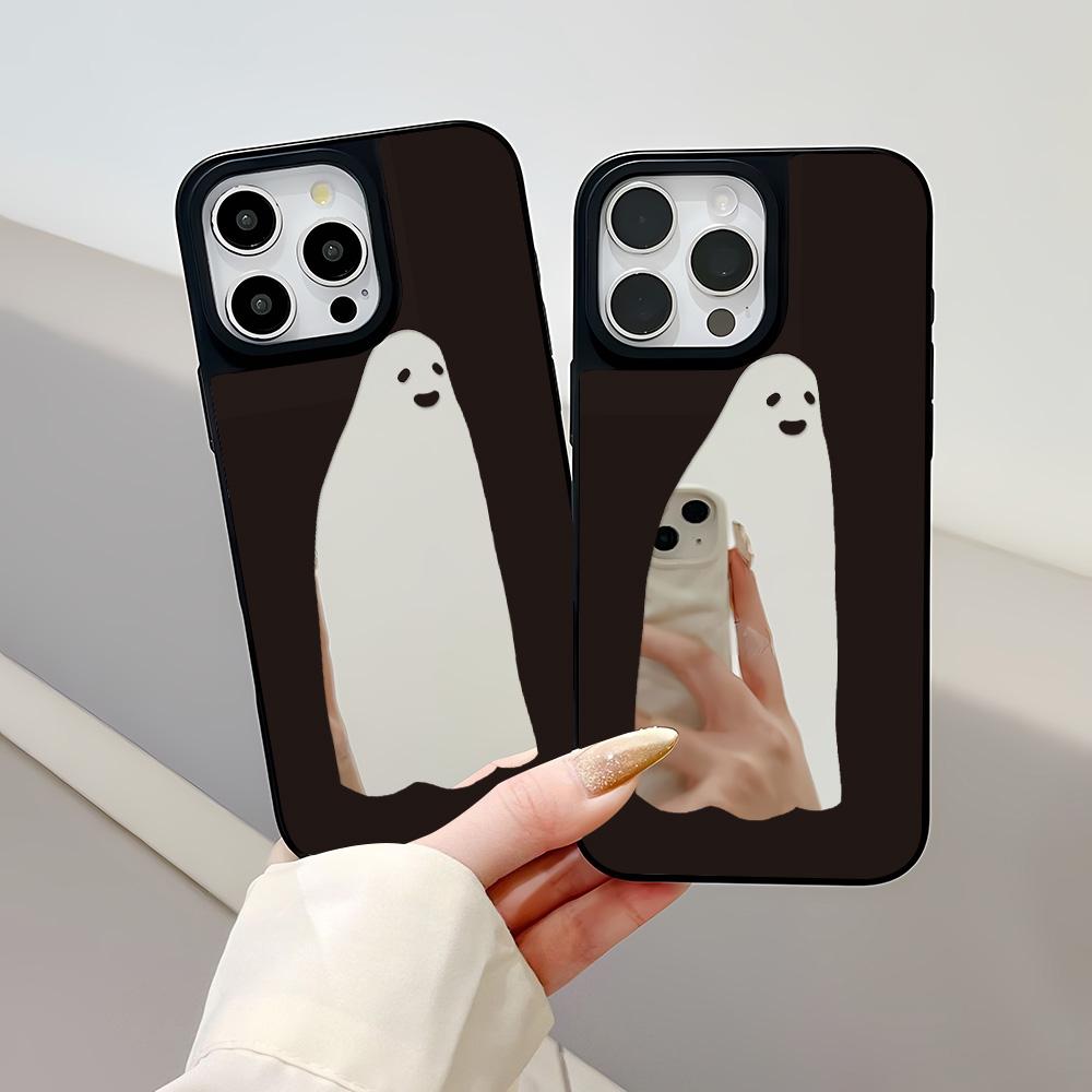 Mirror Phone Case for iPhone 15 11 13 14 for 15 16 Pro Max 12 13 16 Pro Cloud Flower and Animal Cute Style Phone Case