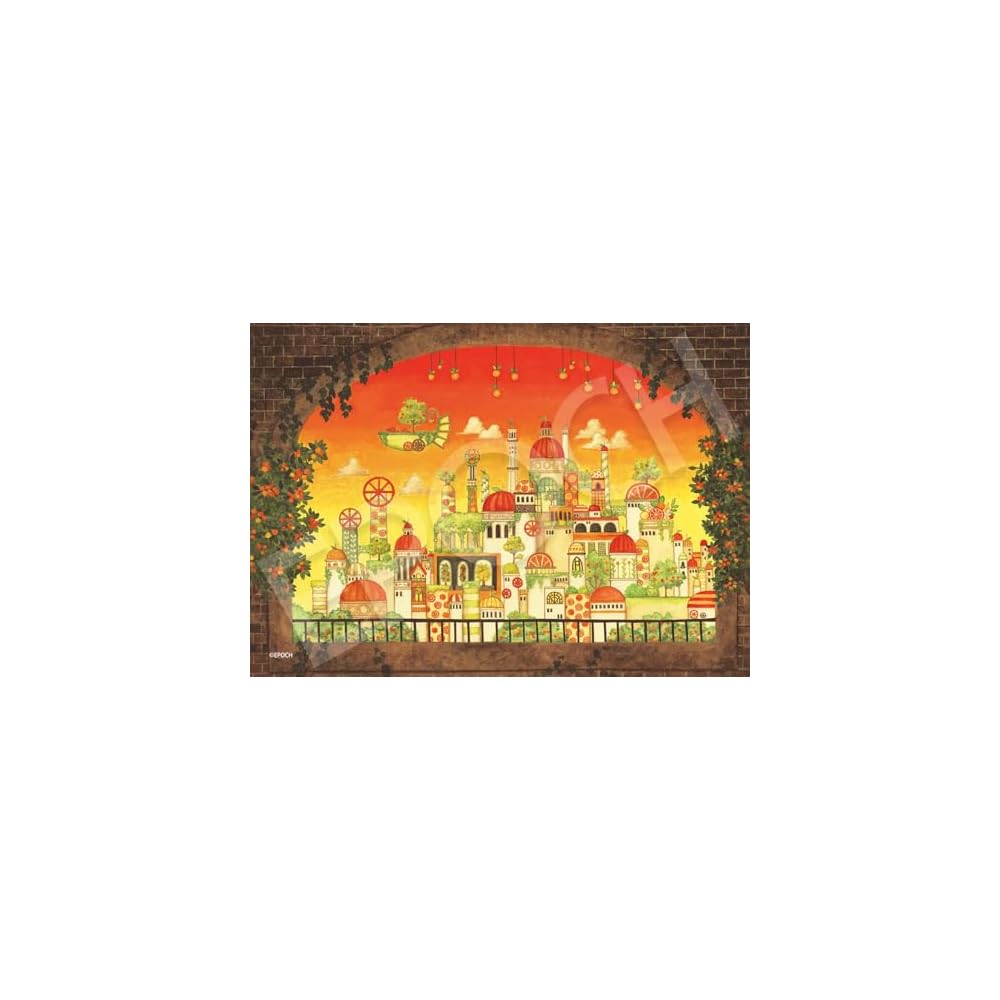 

EPOCH 108-Piece Jigsaw Puzzle Noriko Nishimura Orange Palace 18.2x25.7cm with Glue and Scraper
