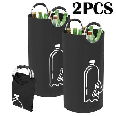 2Pcs Deposit Bottle Collection Bag 82L Large Capacity Recycling Bottle Storage Bag with Handle Oxford Cloth Reusable Recycling