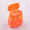 12Pcs Dual Hole Pencil Sharpeners Cute Design Carbon Steel Blades Splash-Proof Lid
