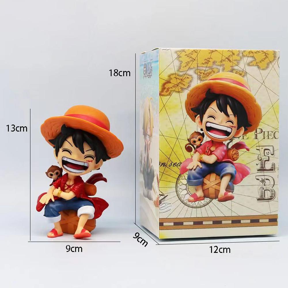 1-3pcs One Piece Anime Figure Sitting Laughing Luffy Action Figures Kawaii Sanji Zoro Figurine Collection Toys Doll Gift Model
