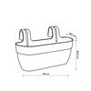 ELHO Balcony Planter Vibia Campana Easy Hanger Large - 7.5 L - 46 X 24 X 26.5 Cm - Anthracite