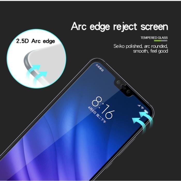 Protecteur d'écran - Xiaomi - Mi 8 Lite - Verre trempé - HD - Anti-rayures - 2.5D