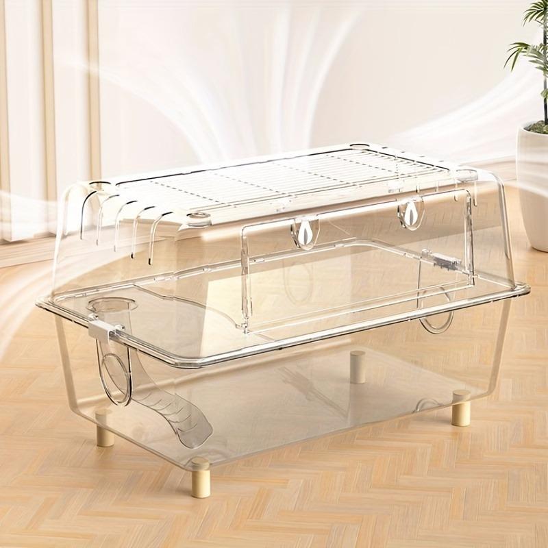 

Портативная прозрачная клетка-переноска для мелких животных - Многоцелевой вольер для хомяков, кроликов, цыплят и уток, Вариант морской доставки