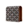 GOYARD MALESHERBES Y-Logo All-Over Print Flap Clutch Canvas and Leather Combination Unisex Couple's Style Brown