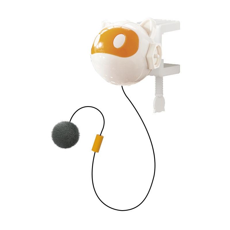 Automatic Retractable Cat Toy Ball Interactive Pet Toy For Cats Self Entertainment Adjustable Height Teasing Ball For Indoor