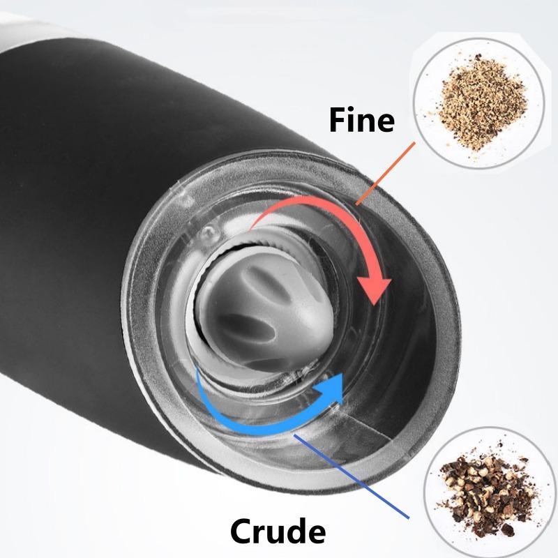 Spice Grinder Gravity LED Electric Electric Fully Automatic Grinder Adjustable Thickness Barbecue Seasoning Tool Pepper Grinder