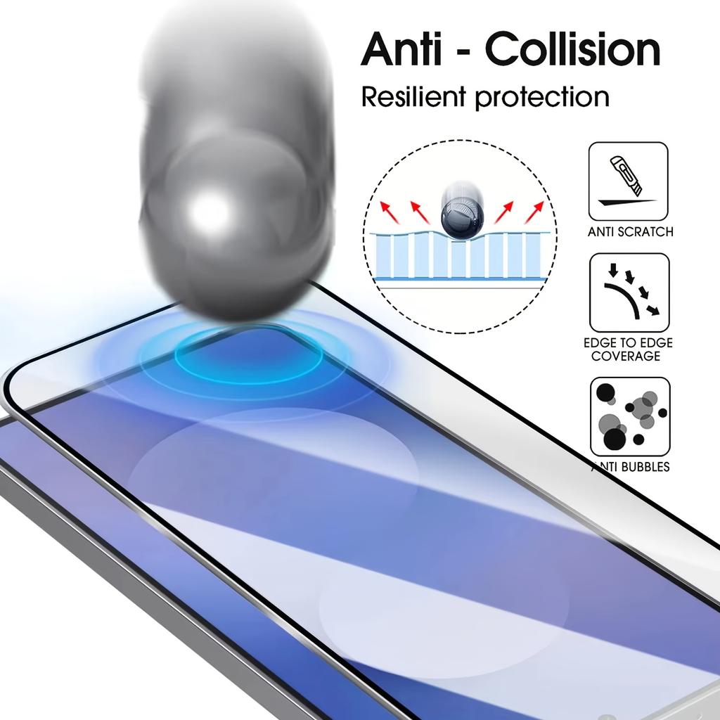 3pcs Full Cover Tempered Glass For Samsung Galaxy A57 5G  A37 A27 Glass Full Screen Protector For Galaxy S25 FE 4G 5G 9H Hardness Glass Film