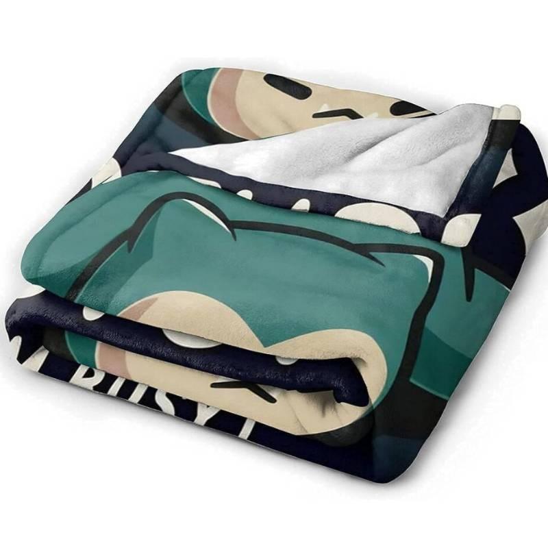 Pokemon Snorlax Cartoon Vzor Flanelová Deka Měkký Plyš Pro Domácí Použití
