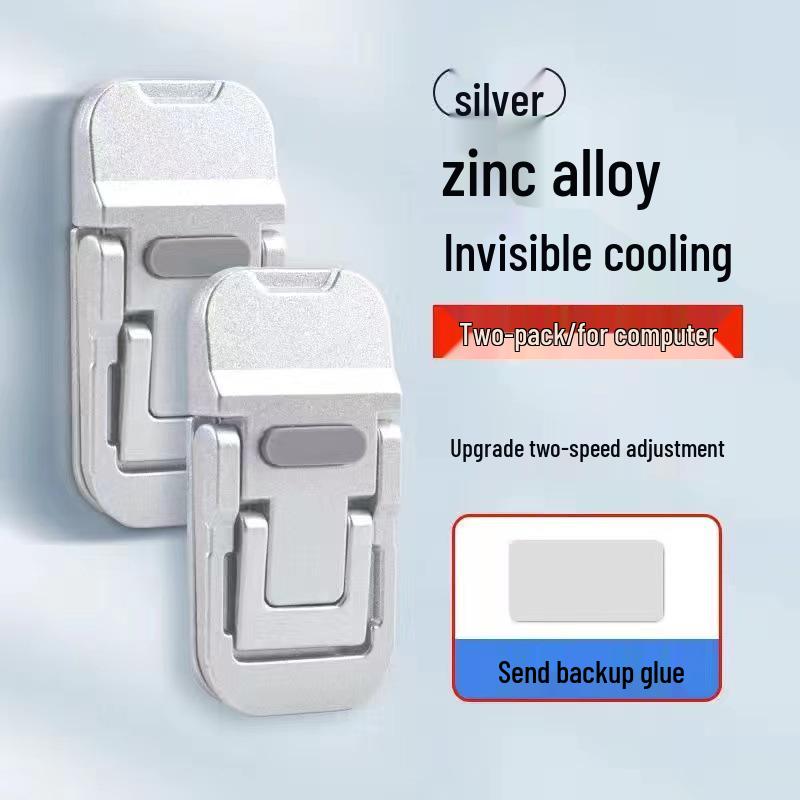 Portable Metal Laptop Stand: Mini Folding Riser & Cooling Bracket Support