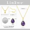 Linawe Amethyst Necklace for Diamond Necklace Chain In Gemstone Crystal Sparkling Pendant Long Hawaiian Jewelry Birthday Gift for Day Gift Women,