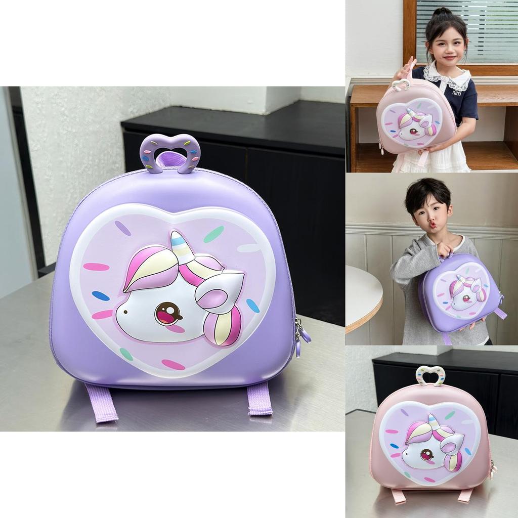 Kids Boys Girls Backpack With Unicorn Motif And Reinforced Stitching For Kindergarten Use