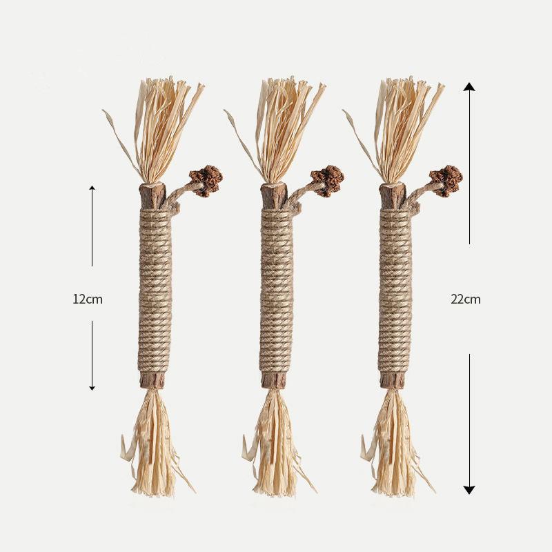 Natural Matatabi for Pets Cat Handles Sticks Cleaning Tooth-to-cats Toys for Cats Actinidia Silvervine Pet Toy for Cats Accessories