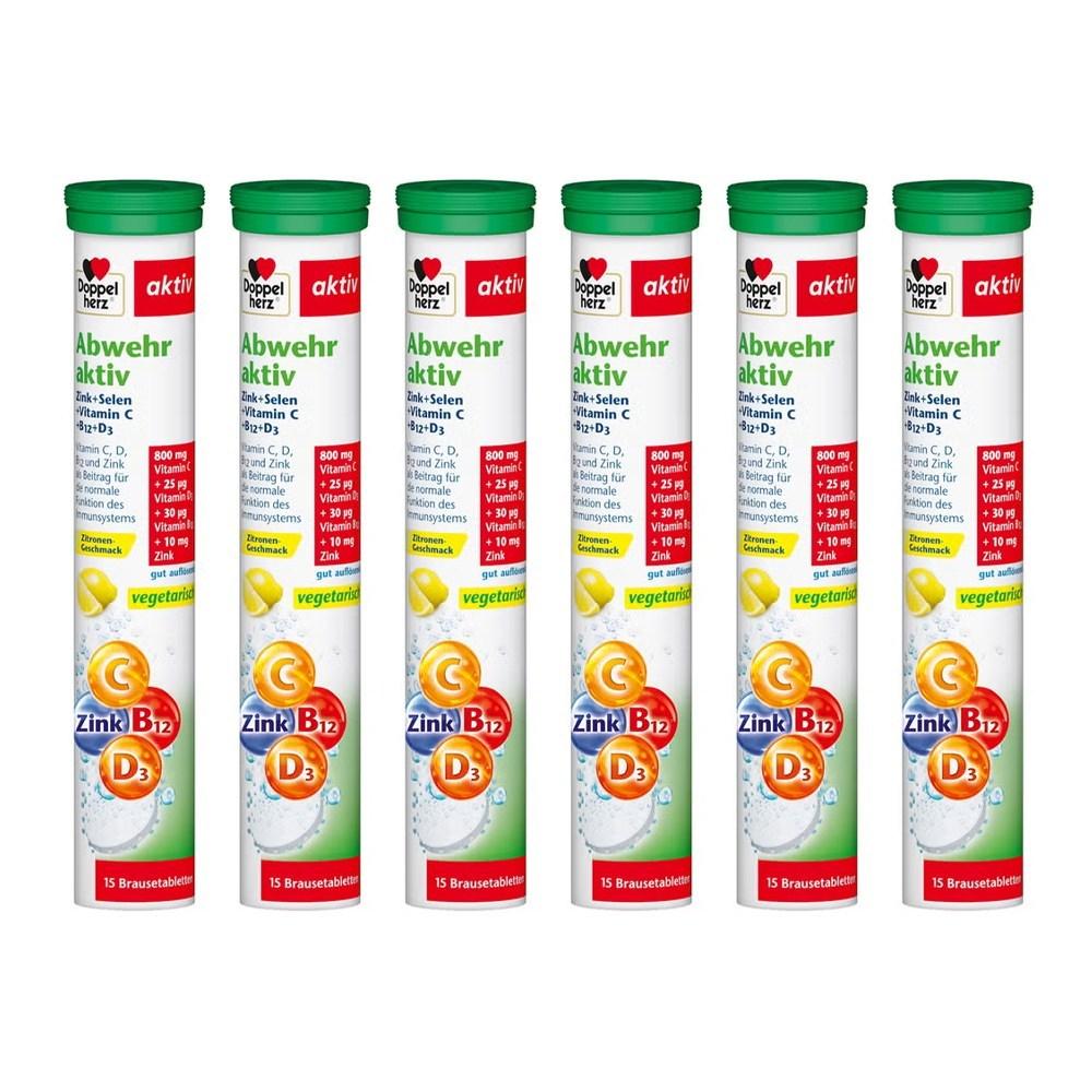 Doppelherz Effervescent Vitamin C, B, D, Zinc, Selenium 15 Tablets X 6 Pcs