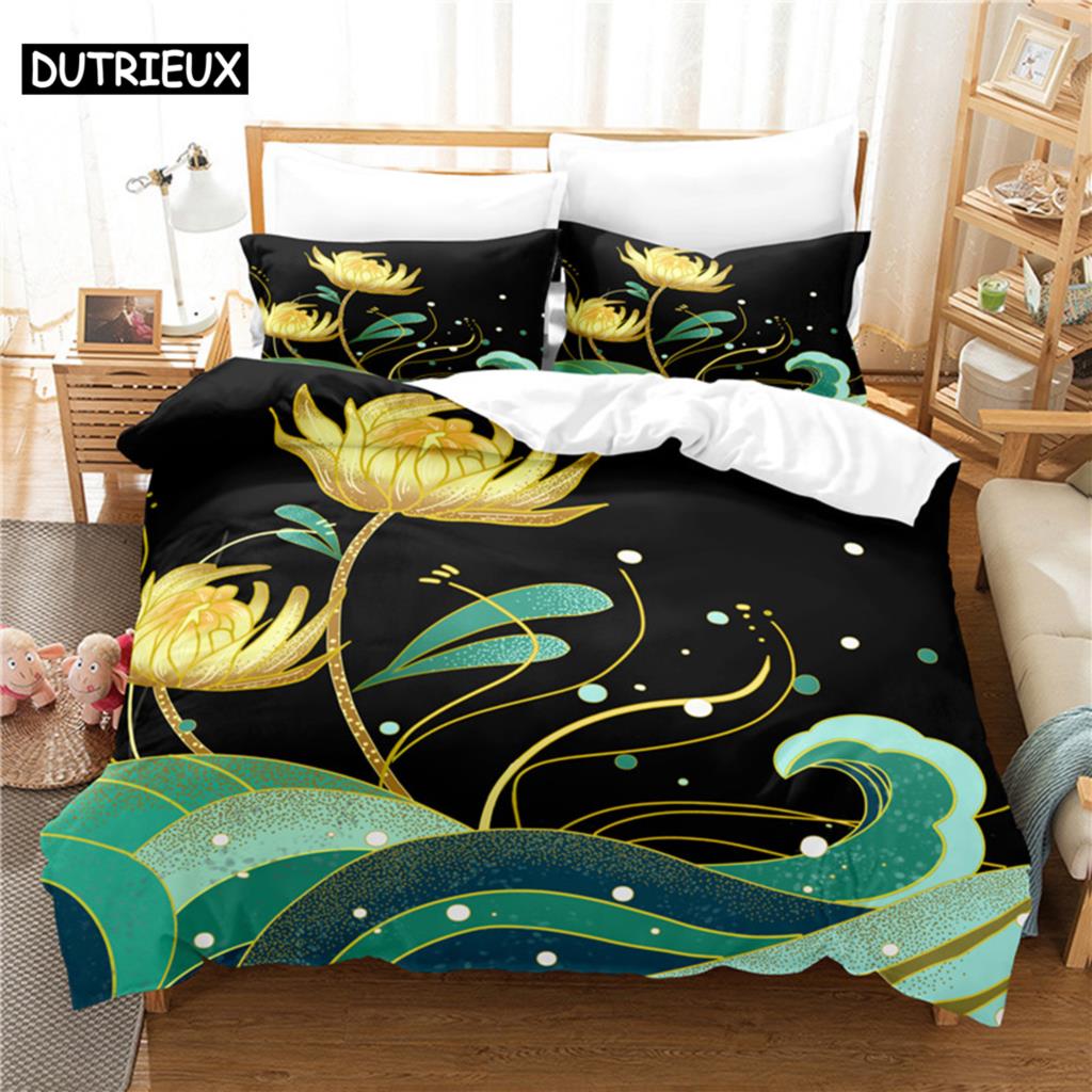 Gardenia Bedding Set Duvet Cover Set 3d Bedding Digital Printing Bed Linen Queen Size Bedding Set Fashion Design