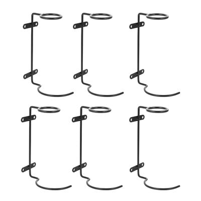 6 Pcs Wall Mounted Rack Hanging Bottles Storage Holder Red Racks Stand Small Cell Metal Iron Display The Car Baby