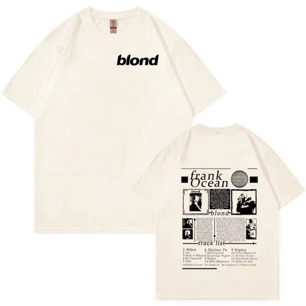 Rapper Frank Blonde Ocean Music Album High Quality Loose Unisex Vintage Hip Hop Fashion Streetwear Unisex And Unisex Tshirt