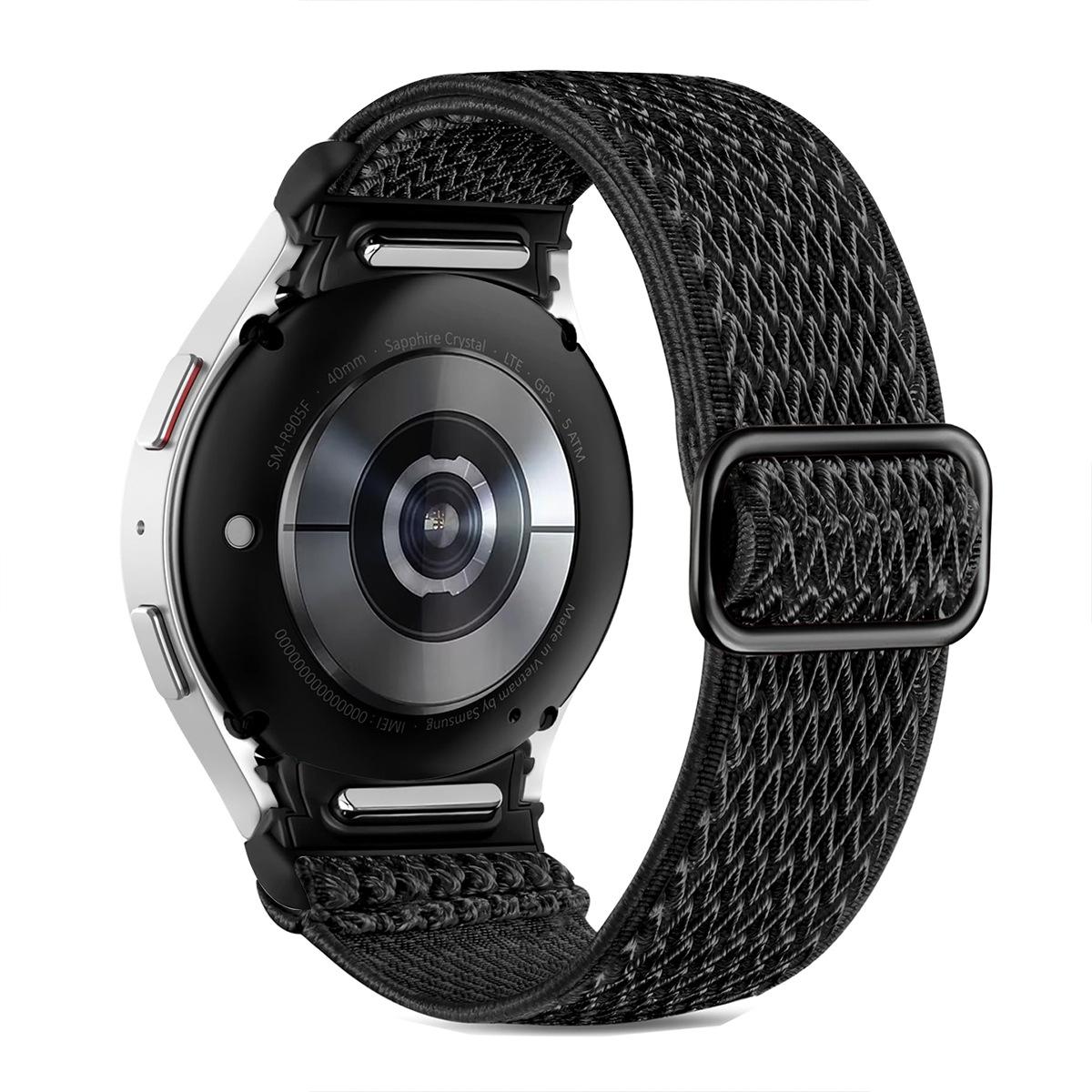 

No Gaps Band For Samsung Galaxy Watch 7 6 5 4 40mm 44mm/5 pro 45mm Elastic Nylon Bracelet Galaxy watch 6 classic 47mm 43mm strap watch 6 classic 47mm