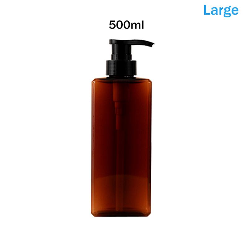 400/500ml Quadratische Badezimmer Seifenspender Nachfüllbarer Shampoo Duschgel Halter Tragbarer Reise Spender Leere Badezimmer Pumpe Flasche
