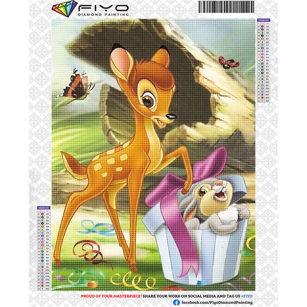 Bambi 5D Diamantové malování Disney Plná diamantová výšivka Kreslené DIY kamínkové obrázky Sady křížového stehu Řemesla Domácí dekorace