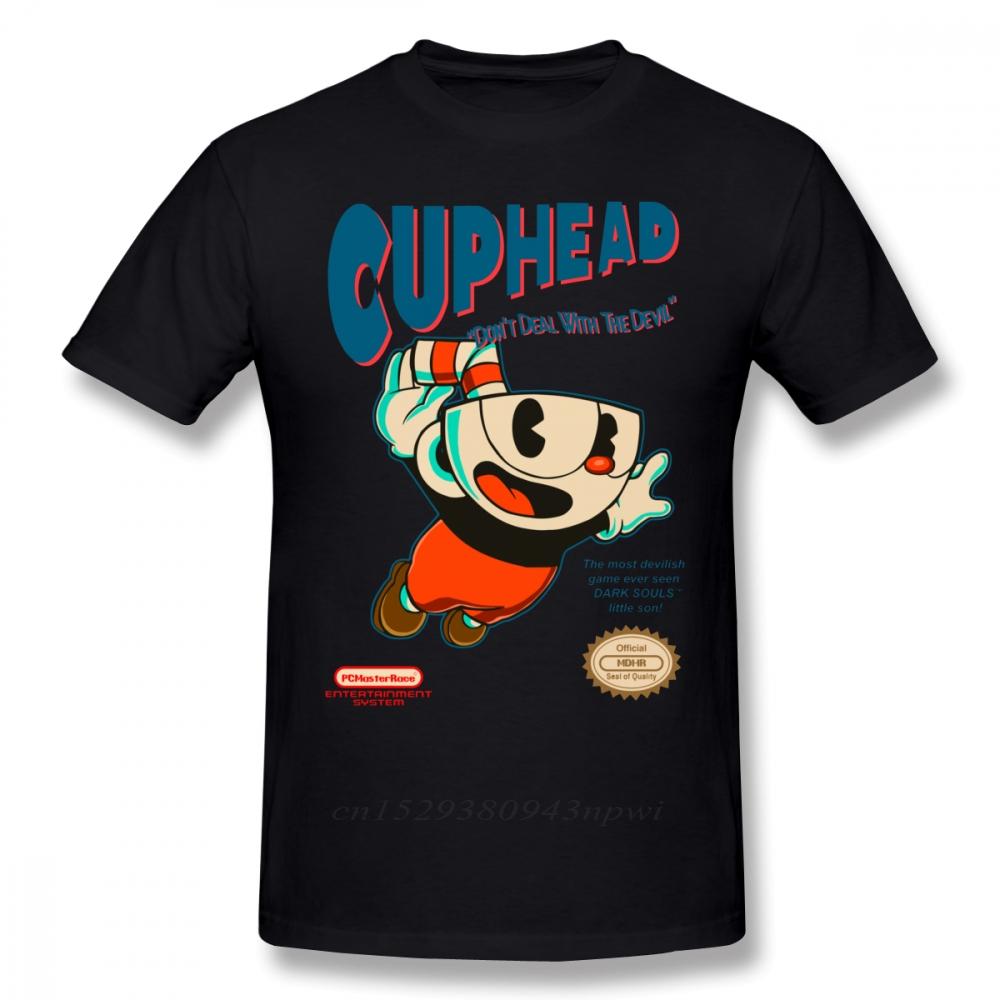 Cuphead T Shirt Super Cuphead TShirt Male Big Tee Shirt Short Sleeve Casual Fun 100 Cotton Graphic Tshirt