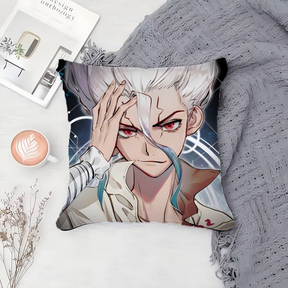 

Anime D-Dr.STONE-MT Cartoon Pillow Case Printing Pillowcase Living Room Sofa Cushion Cover Bedroom Room Decor 12x12Inch