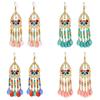 Bohemian Style Alloy Dangle Earrings With Geometric Design For Summer Fashion