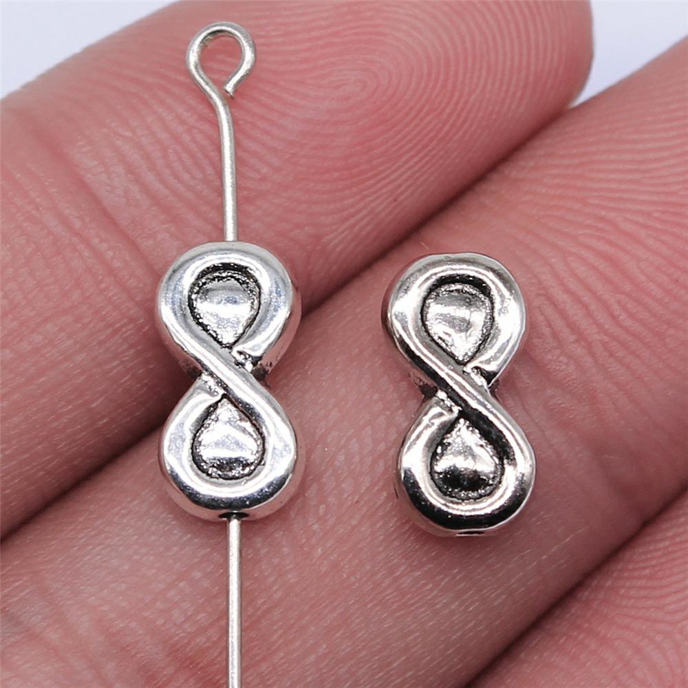 10pcs Charms Infinity Symbol Antique Silver Color Plated For DIY Jewelry Making Infinity Connector Charms