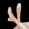 Fashion 2025 New Elegant Slingback Sandals Women Summer Shoes Pink Black Silver Medium Heels Close Toe Office Party Shoes Female