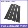 4Pcs Door Pillar Window Trim for Cadillac XT6 20-23 Carbon Fiber Pattern
