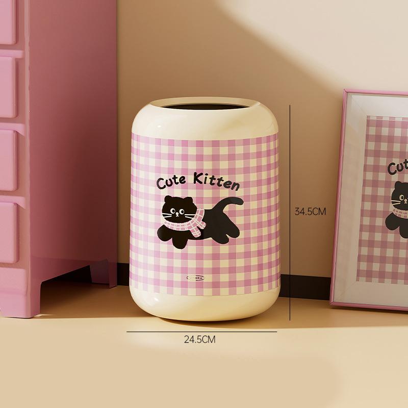 

Мусорное ведро Dopamine, бытовой туалет с расширенными функциями, для гостиной и ванной комнаты, грязные руки, большая емкость, двойной мусорный бак розовый