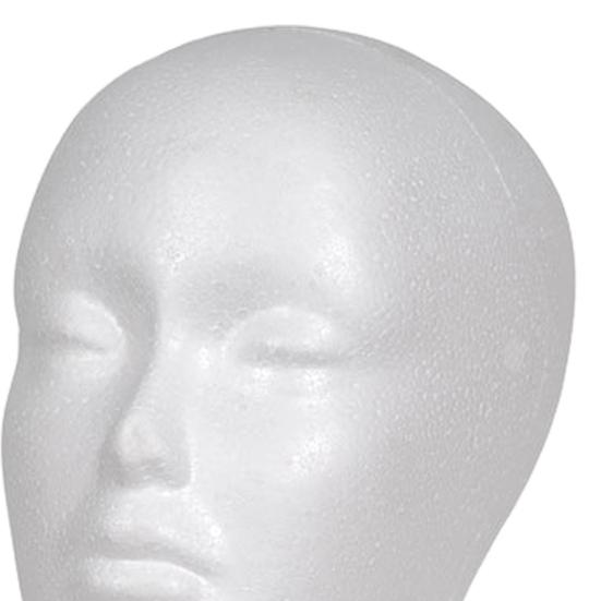 Foam Mannequin Head for Wig Display Female Mannequin Stand Holder Lightweight Foam Head Model for Hair Styling Hat Making And Cosmetology Practice