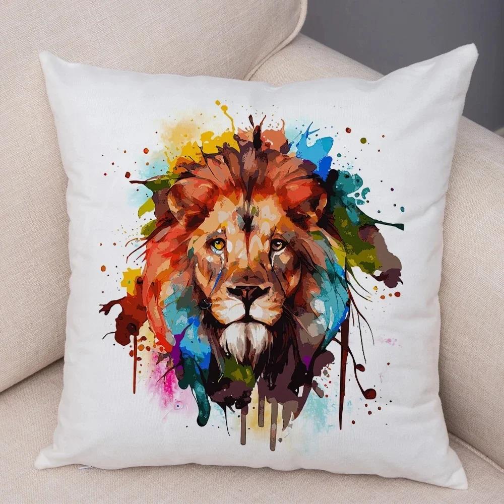 

Мультяшный Кот Собака Лев Панда Птица Наволочка Декор Милый Животный Чехол для Подушки Персиковая Кожа Мягкая Наволочка Для Детской Комнаты Дома 66x66cm бордовый