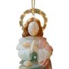 Yousheng Sea Glass Jesus Christmas Ornament Handmade Jesus Hanging Decoration Coastal Nativity Christmas Tree Ornament for Home Decor