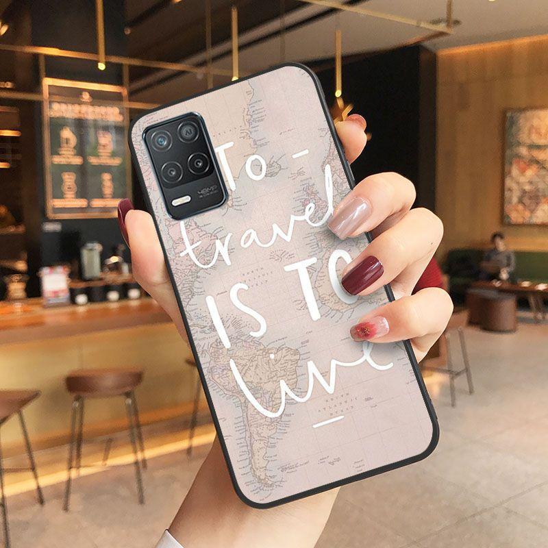Funda Travelling World Map Travel Plans Phone Cover For Oppo Realme 8Pro 6PRO 6i 7pro 9i 9pro C11 C21 C25Y C25S C3 Q3S XT Cases