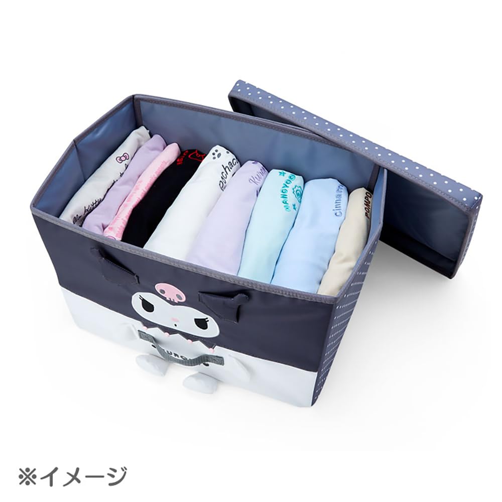 Sanrio Sanrio Kuromi Folding Storage Case L Storage Box Kuromi 26 X 38 X 26 Cm Character SANRIO 083011 (SANRIO) Kuromi-chan